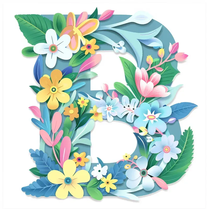 Floral Alphabet Letters