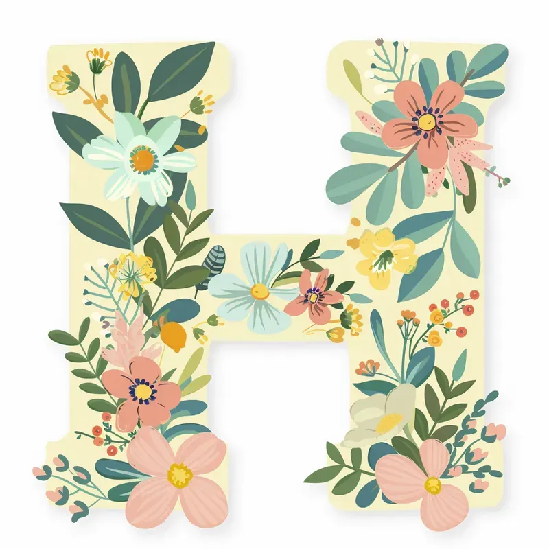 Floral Alphabet Letters