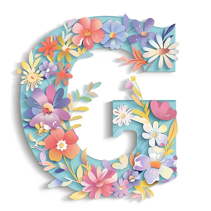 Floral Alphabet Letters