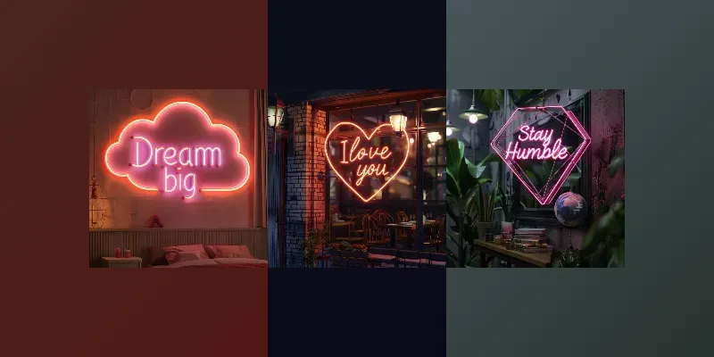 Neon Sign Designs generated by undefined