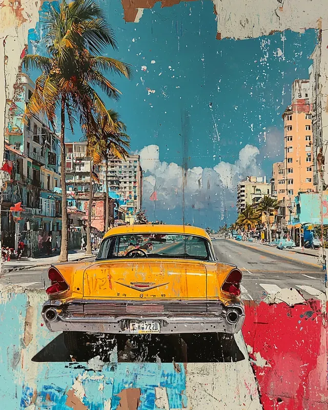Vintage Travel Collage Posters