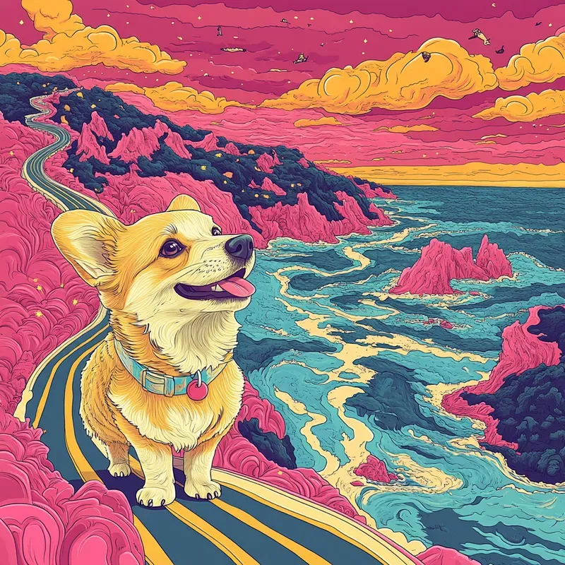Psychedelic Cosmic Style Dreamscapes