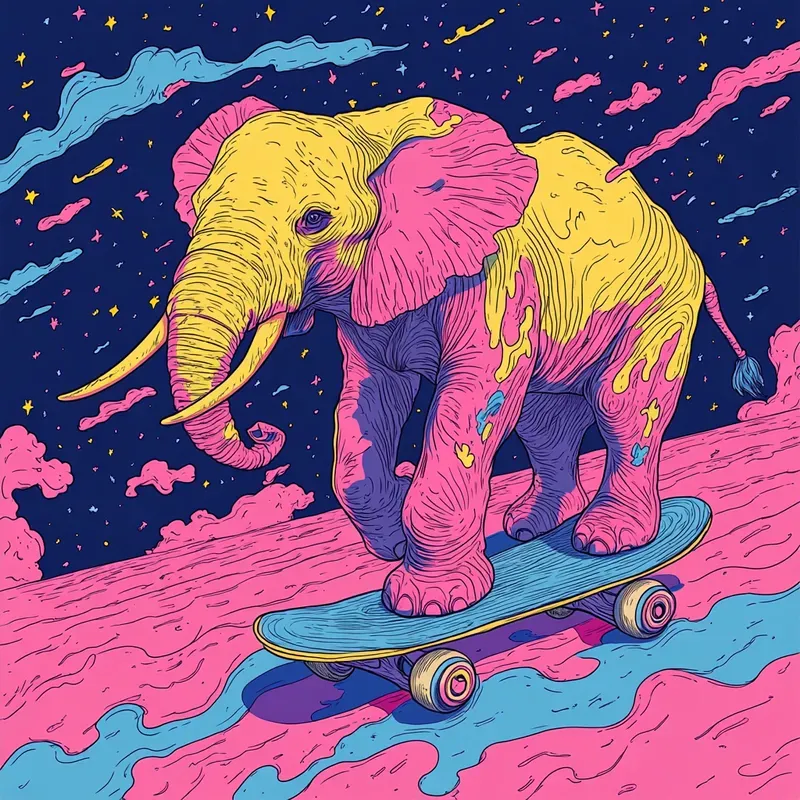 Psychedelic Cosmic Style Dreamscapes