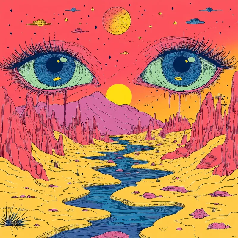 Psychedelic Cosmic Style Dreamscapes