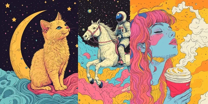 Psychedelic Cosmic Style Dreamscapes generated by undefined