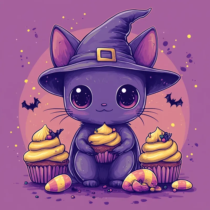 Fun Kawaii Halloween Illustrations