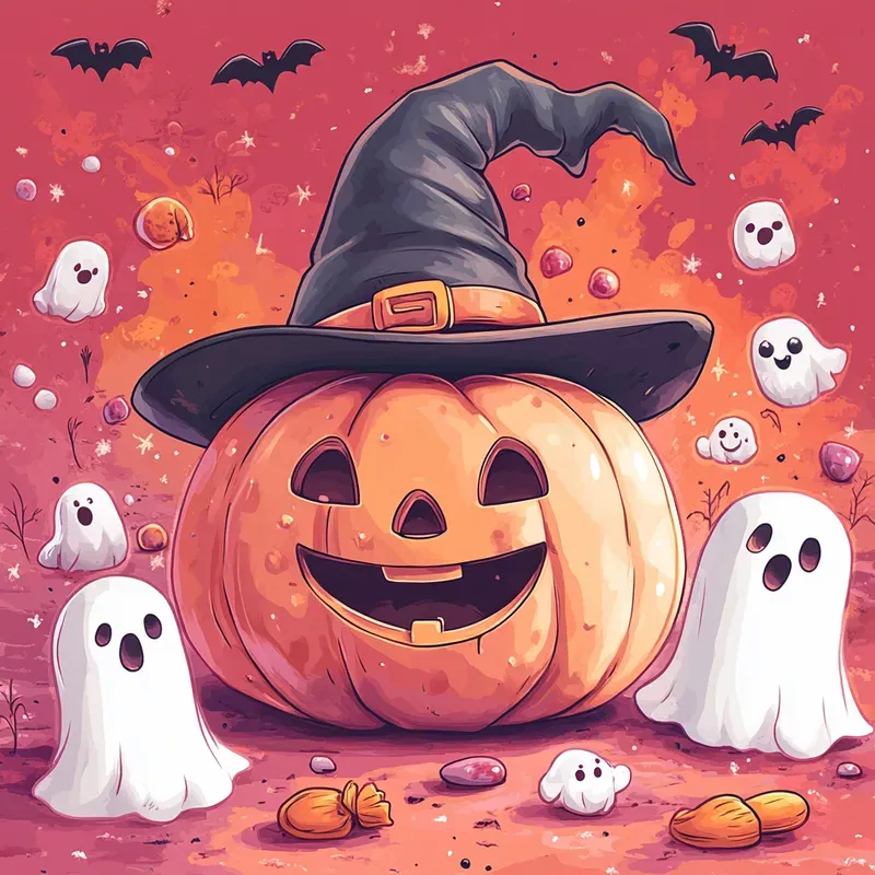 Fun Kawaii Halloween Illustrations
