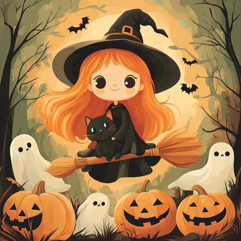 Fun Kawaii Halloween Illustrations