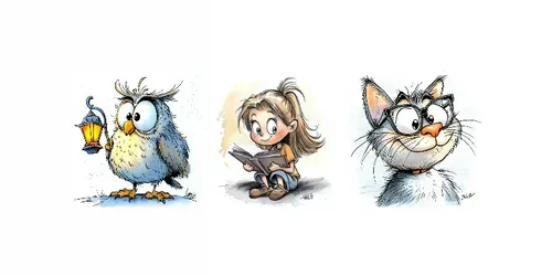 Whimsical Moments Illustrations generated by midjourney