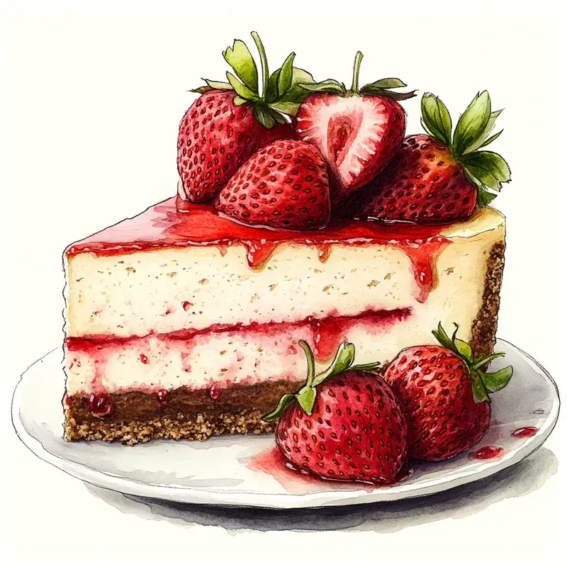Dessert Illustrations Watercolor Style