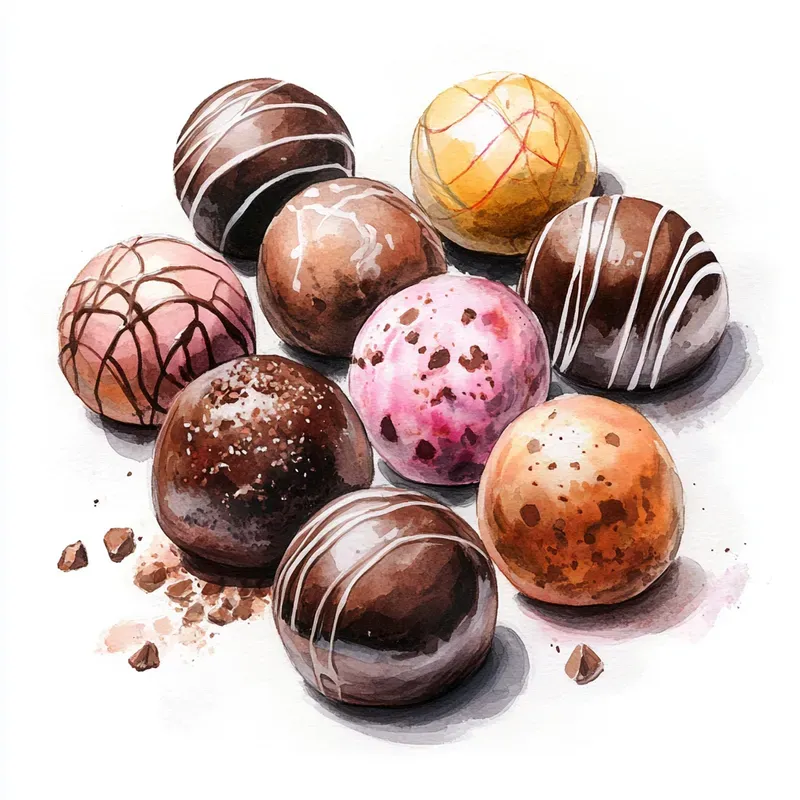 Dessert Illustrations Watercolor Style