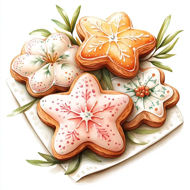 Dessert Illustrations Watercolor Style