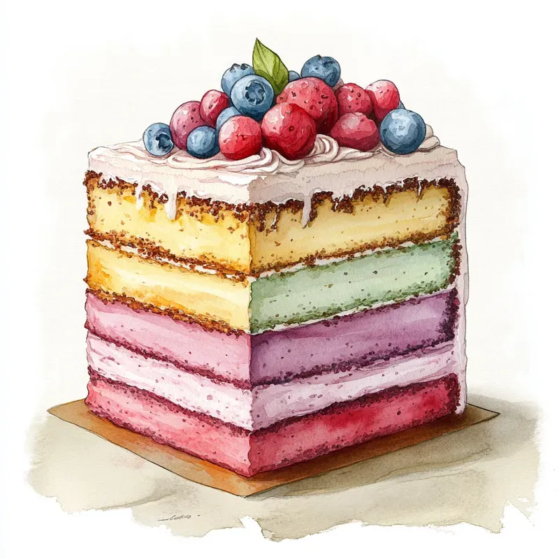 Dessert Illustrations Watercolor Style