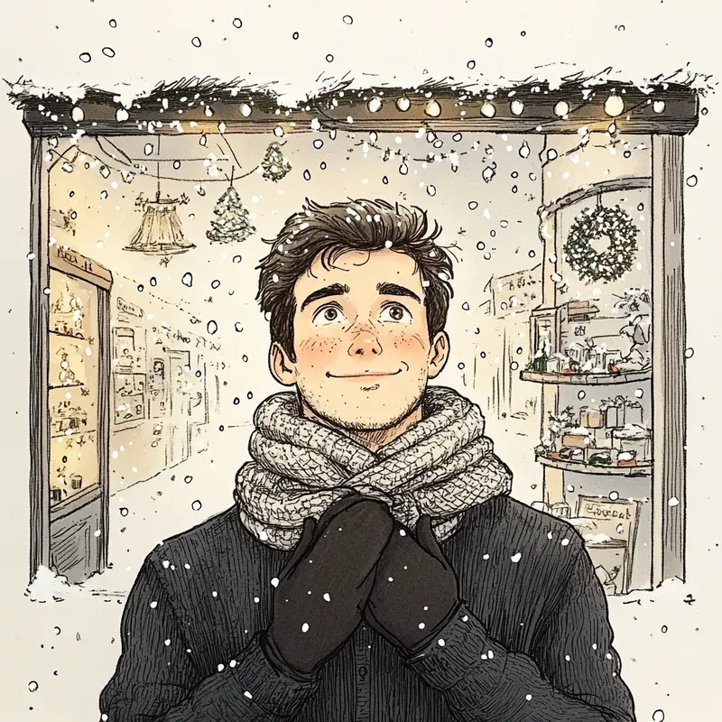 Cozy Christmas Hand Drawn Winter Scenes