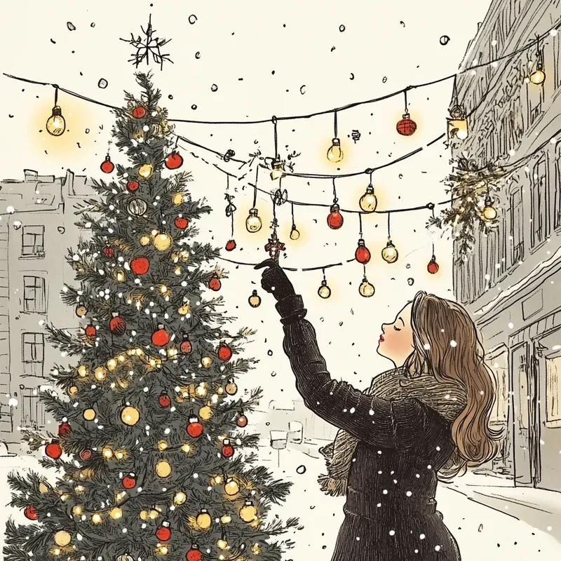 Cozy Christmas Hand Drawn Winter Scenes