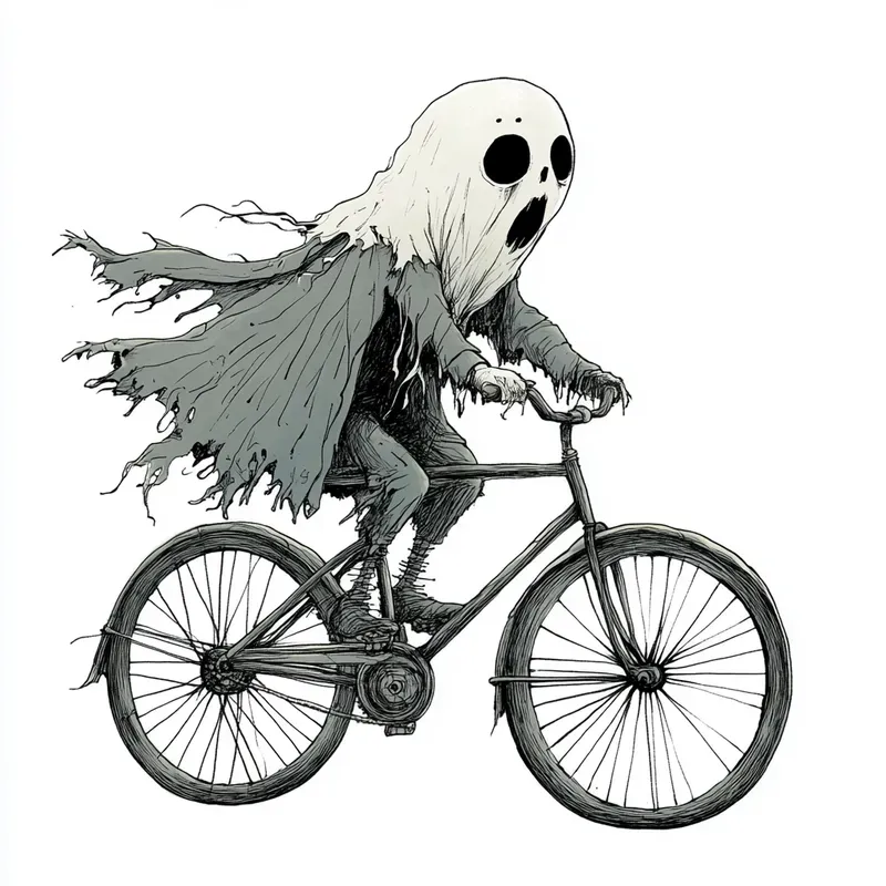 Monochrome Gothic Cartoon Art