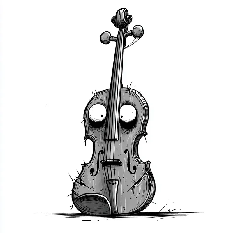 Monochrome Gothic Cartoon Art