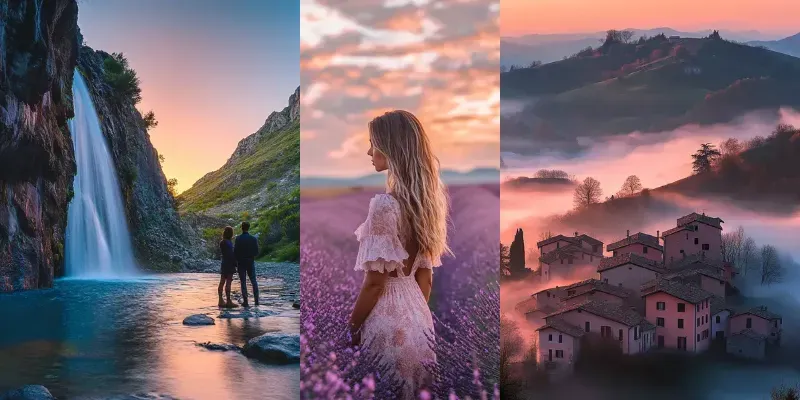 Dreamy Travel Moments Photographs generated by undefined