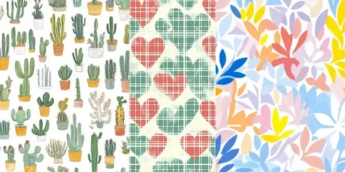 Minimalist Seamless Pattern Designs generated by midjourney