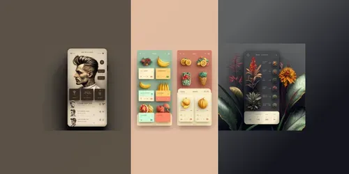 Mobile App UIs generated by midjourney