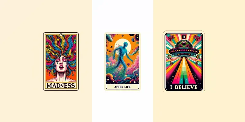 Vibrant Psychedelic Tarot Cards generated by undefined
