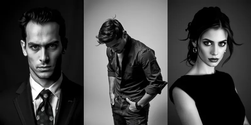Black And White Portraits generated by undefined