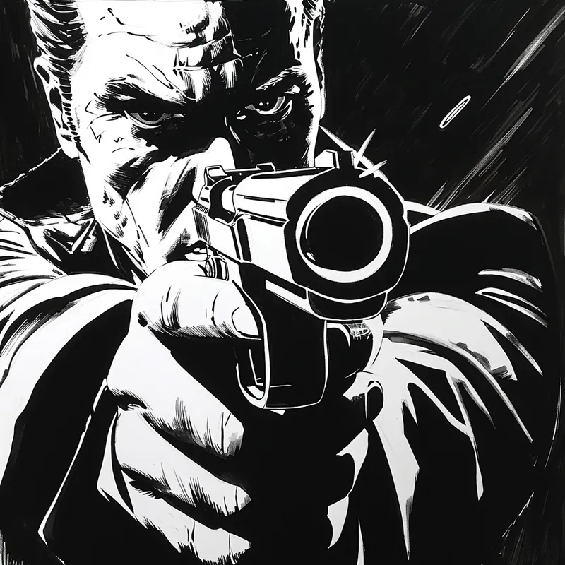 Black And White Noir Comic
