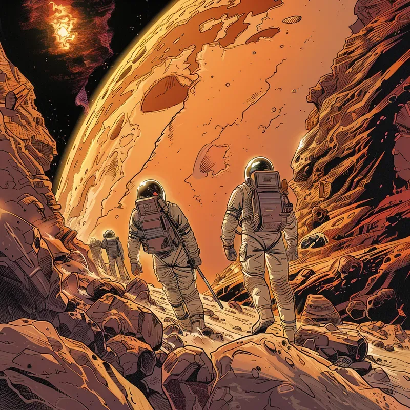 Vibrant Scifi Comic Illustrations
