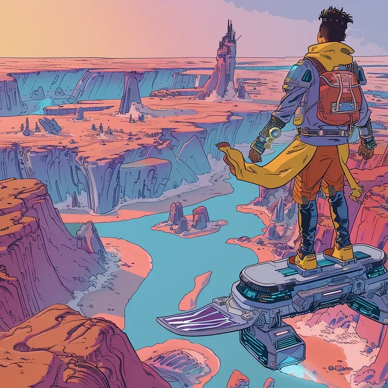 Vibrant Scifi Fantasy Comic Illustrations