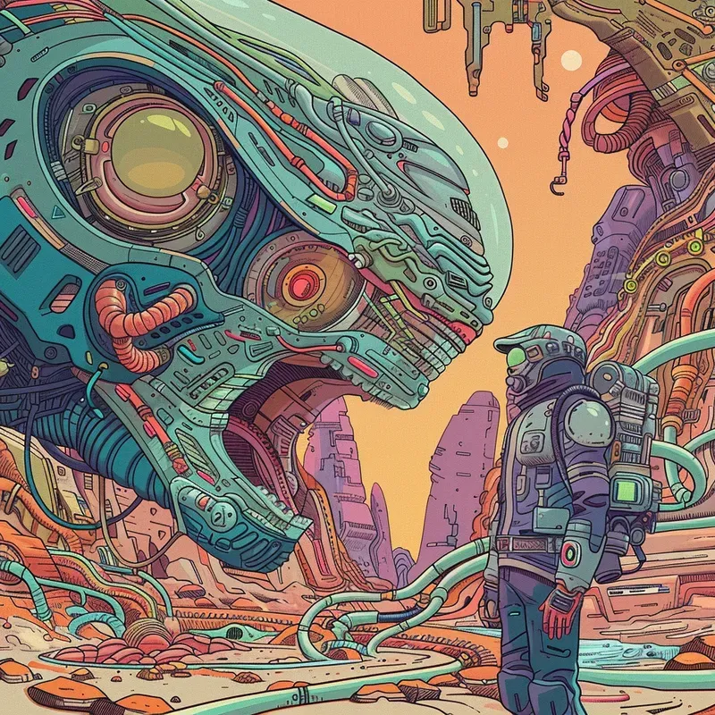 Vibrant Scifi Fantasy Comic Illustrations