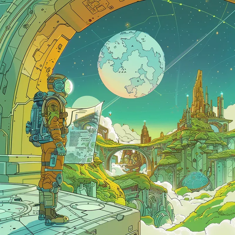 Vibrant Scifi Fantasy Comic Illustrations