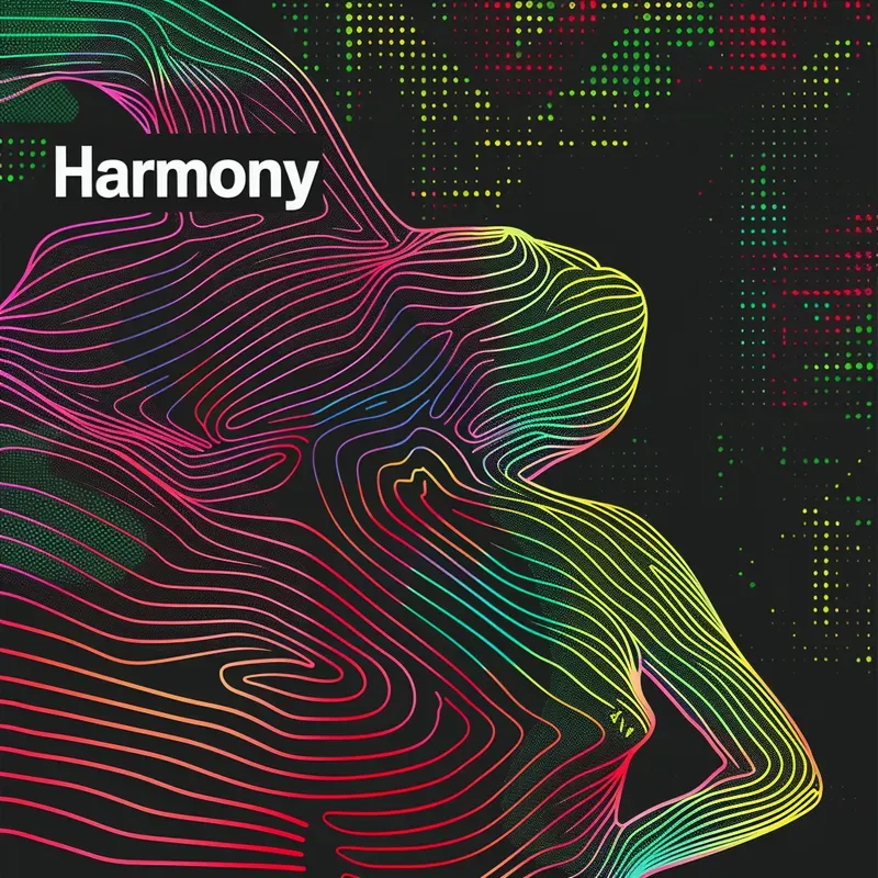 Neon Optical Art Style Album Covers