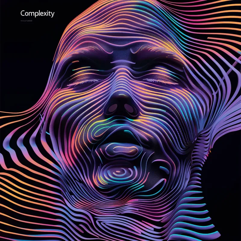 Neon Optical Art Style Album Covers