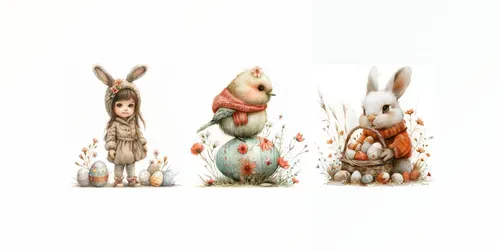 Springtime Easter Portraits generated by midjourney
