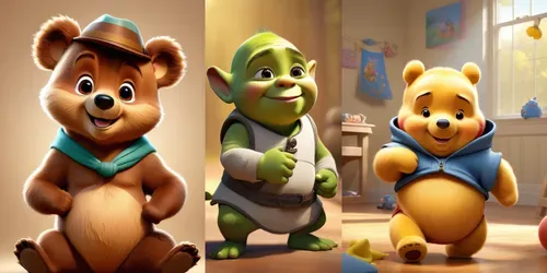 Baby Cartoon Heroes generated by stable-diffusion