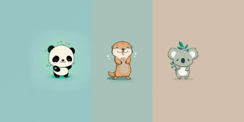 Cute Simple Animal Characters generated by undefined