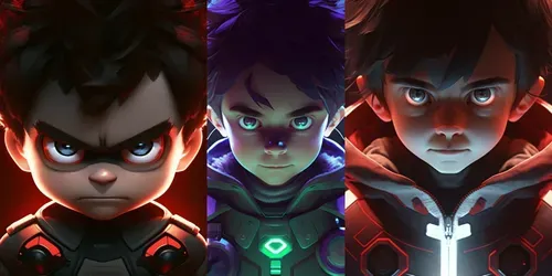 Cyber Tech Futuristic Avatars generated by midjourney