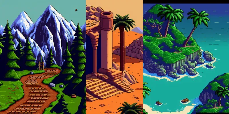 Retro RPG Video Game Backgrounds generated by undefined
