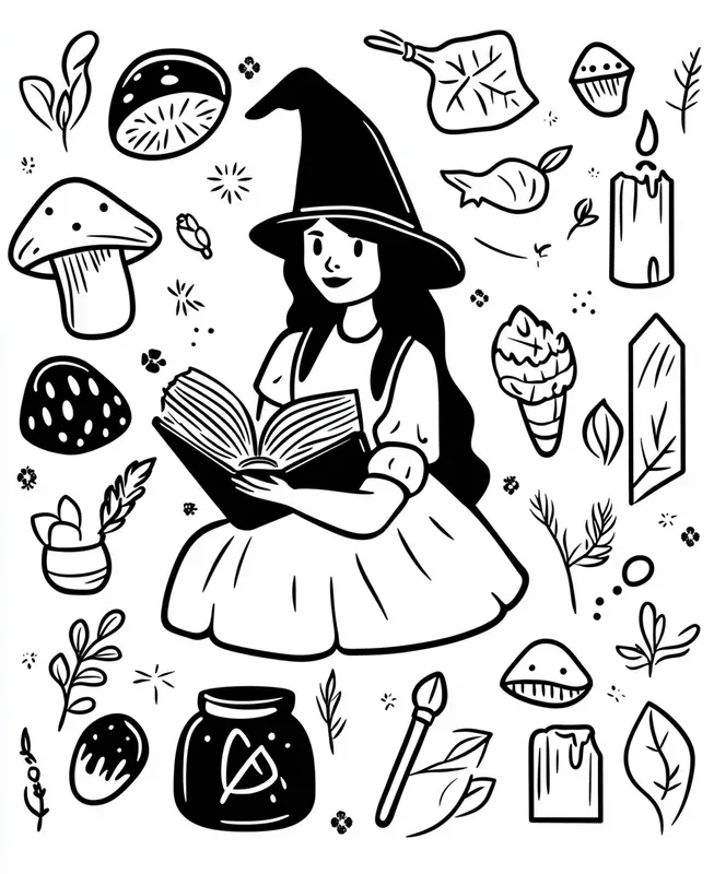 Witchcraft Coloring Books