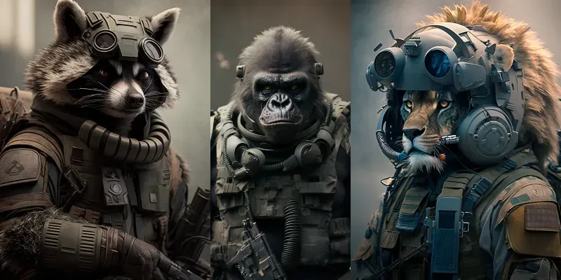 Military Animal Portraits generated by undefined