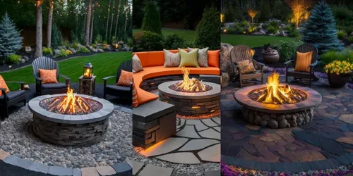 Outdoor Mood Stone Campfires generated by midjourney