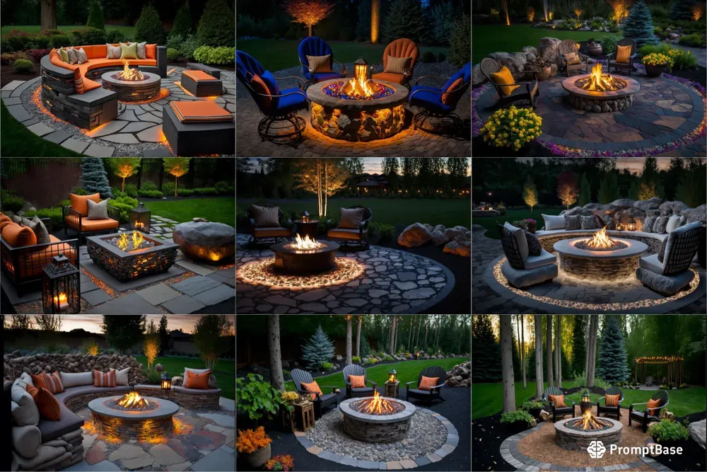 Outdoor Mood Stone Campfires