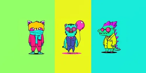 Retro Cartoon Animal Characters generated by midjourney