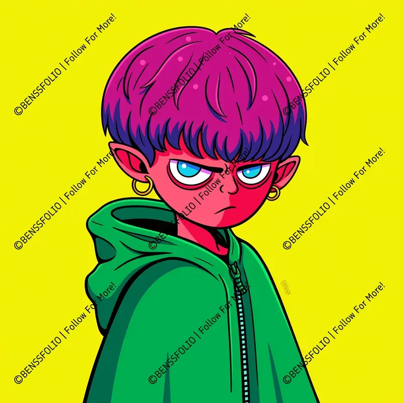 Cartoon Avatar NFT Illustrations