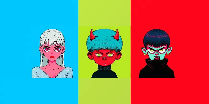 Cartoon Avatar NFT Illustrations generated by undefined