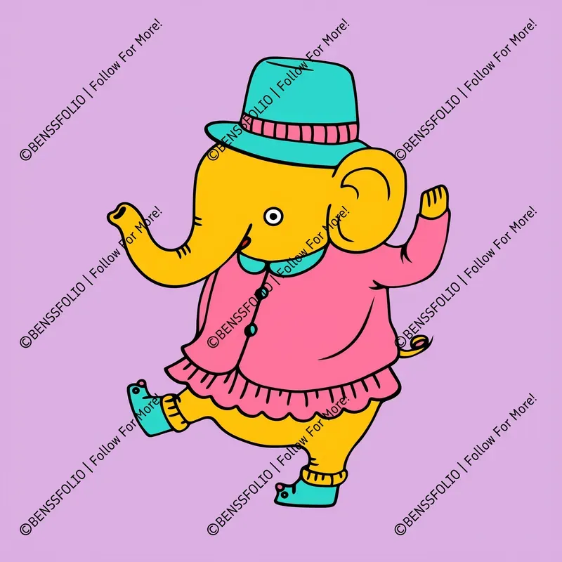 Whimsical Doodle Animal Characters