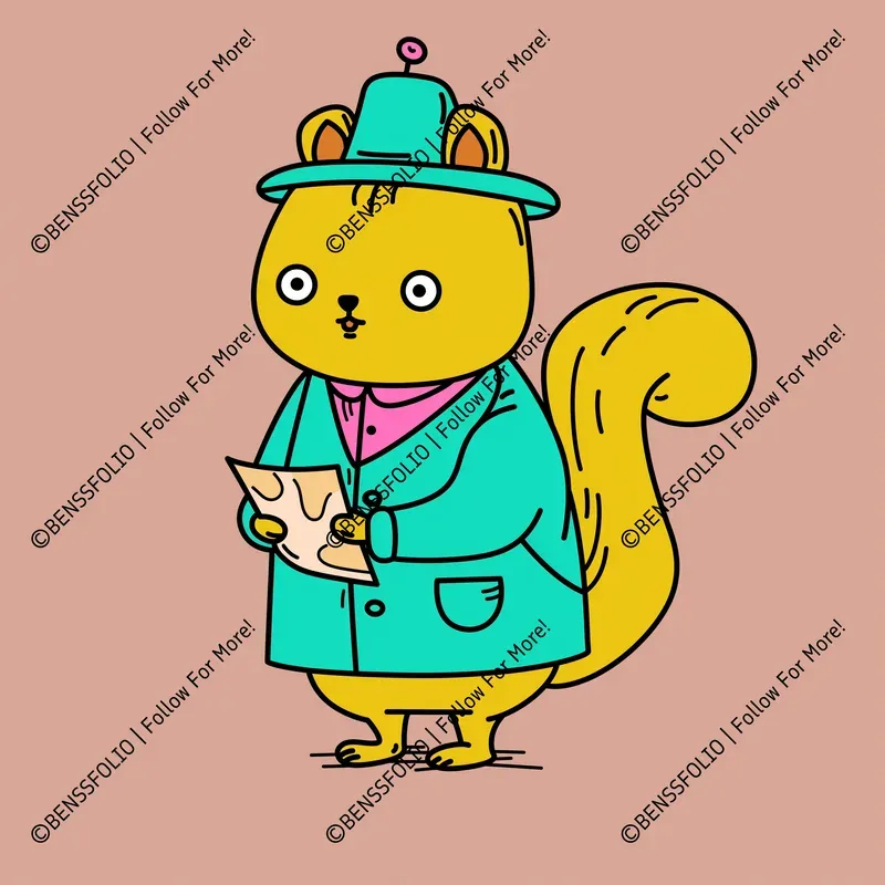 Whimsical Doodle Animal Characters