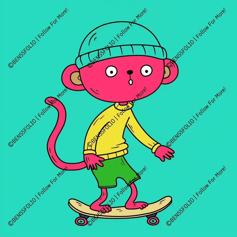 Whimsical Doodle Animal Characters