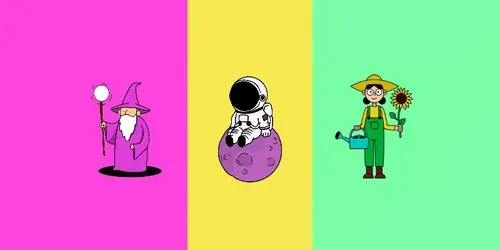 Vibrant Cartoon Characters Illustrations generated by midjourney