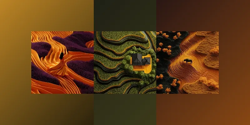 Surreal Vibrant Tones Landscapes generated by undefined